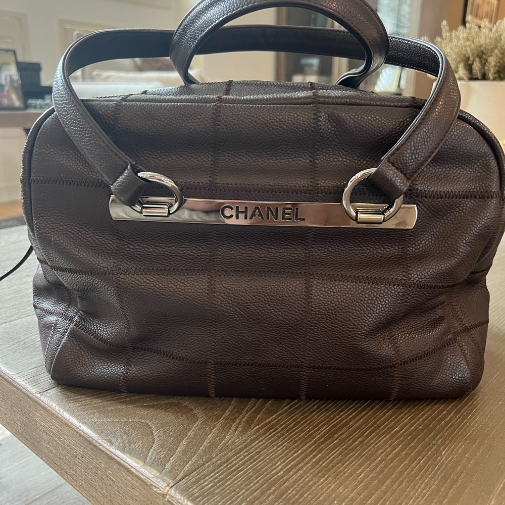 Chanel Chocolate Brown Leather Handbag